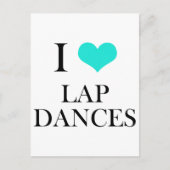 I Love Lap Dances Briefkaart (Voorkant)