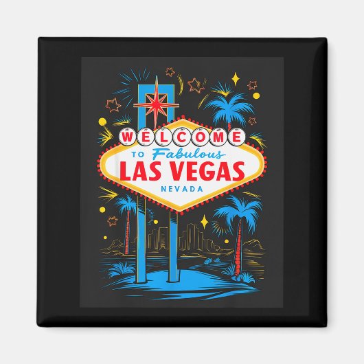 I Love Las Vegas Nevada City Vegas Souvenir Las Ve Magneet (Voorkant)
