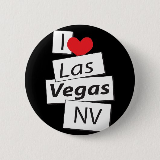 I Love Las Vegas NV Ronde Button 5,7 Cm (Voorkant)