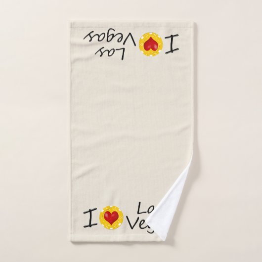 I Love Las Vegas Poker Chip Bad Handdoek (Handdoek)