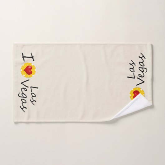 I Love Las Vegas Poker Chip Bad Handdoek (Handdoek)