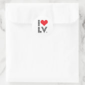 I Love Las Vegas Ronde Sticker (Tas)