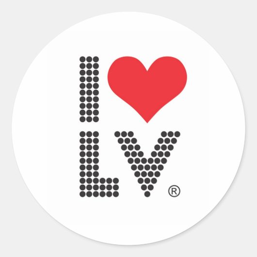 I Love Las Vegas Ronde Sticker (Voorkant)