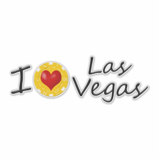 I Love Las Vegas Sticker (Voorkant)
