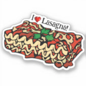 I Love Lasagna Sticker (Voorkant)