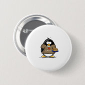 I Love Latkes Penguin Ronde Button 5,7 Cm (Voorkant /achterkant)