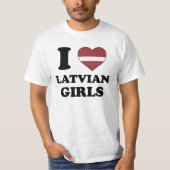 I love Latvian Girls T-shirt (Voorkant)