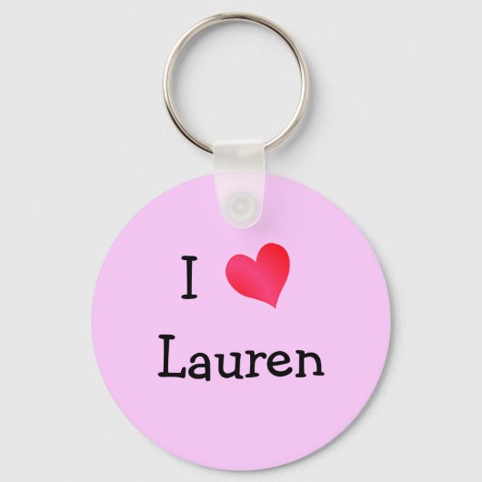 I Love Lauren Sleutelhanger (Voorkant)