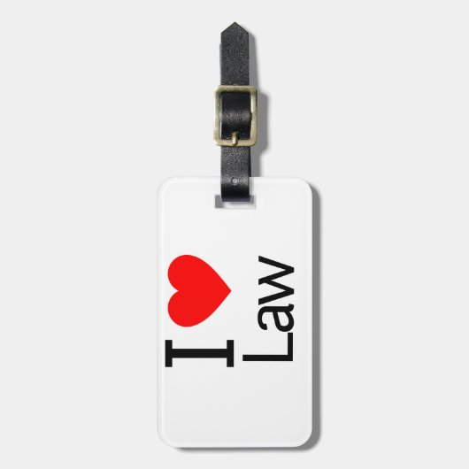 I Love Law Bagagelabel (Voorkant verticaal)