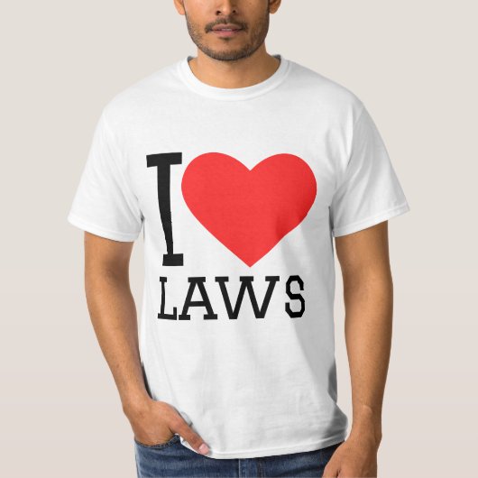 I love laws t-shirt (Voorkant)