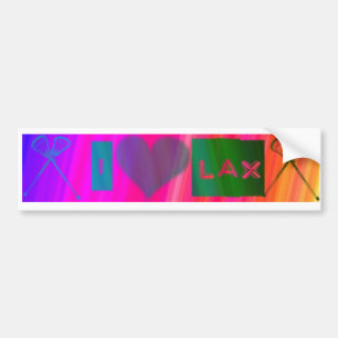 I Love LAX (Lacrosse) Bumpersticker