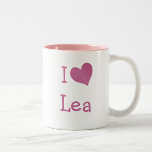 I Love Lea Tweekleurige Koffiemok
