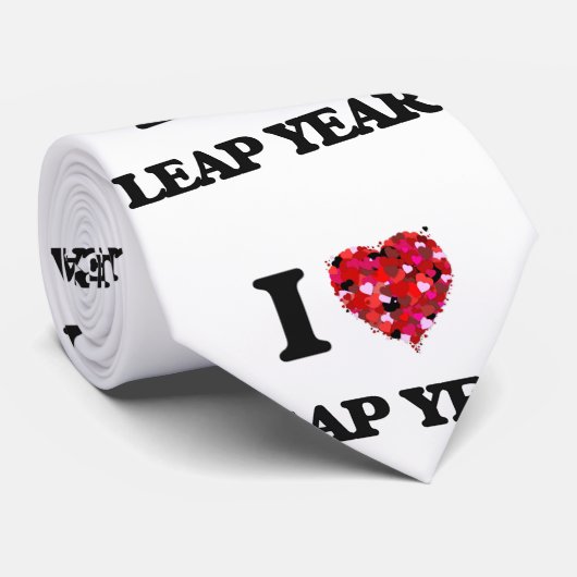 I Love Leap Year Stropdas (Opgerold)