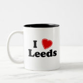 I Love Leeds Tweekleurige Koffiemok (Links)