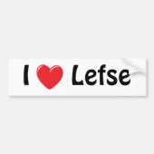 I Love Lefse Bumpersticker (Voorkant)