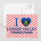 I Love Lehigh Valley, PA Briefkaart (Voorkant / Achterkant)