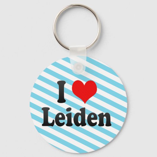 I Love Leiden, Nederland Sleutelhanger (Voorkant)
