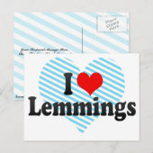I Love Lemmings Briefkaart (Voorkant / Achterkant)