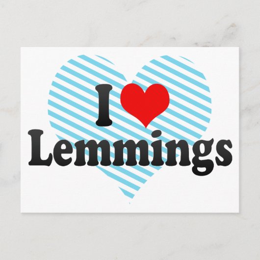 I Love Lemmings Briefkaart (Voorkant)