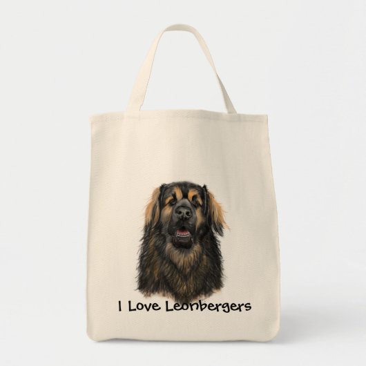 I Love Leonbergers Canvas tas (Voorkant)