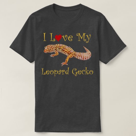 I Love Leopard Gecko Cool Design T-shirt (Design voorkant)