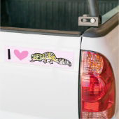 I Love Leopard Geckos Bumpersticker (Op Truck)