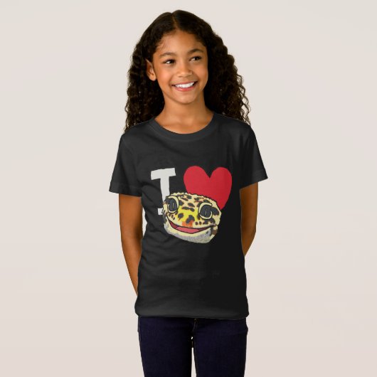 I Love Leopard Geckos T-shirt (Voorkant volledig)