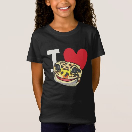 I Love Leopard Geckos T-shirt (Voorkant)