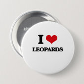 I Love Leopards Ronde Button 7,6 Cm (Voorkant /achterkant)