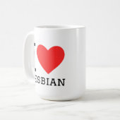 I love lesbian koffiemok (Voorkant links)