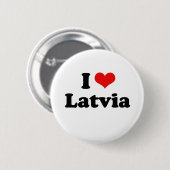 I Love Letland Tshirt Ronde Button 5,7 Cm (Voorkant /achterkant)