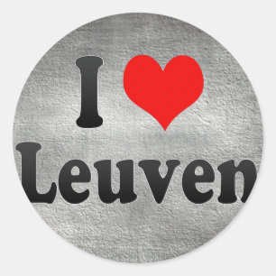 I Love Leuven, Belgium Ronde Sticker