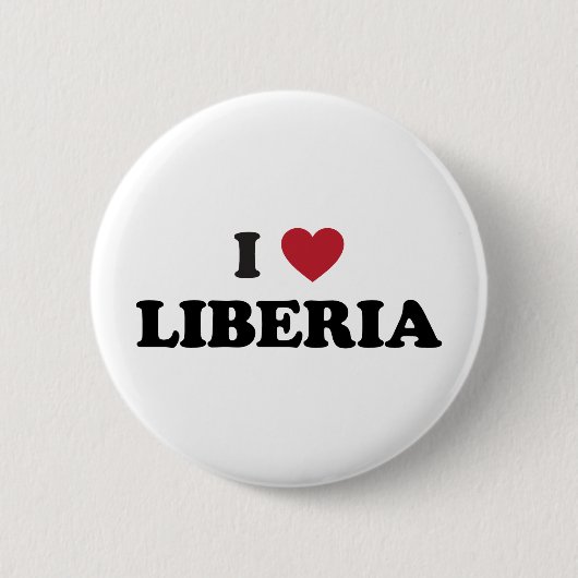 I Love Liberia Ronde Button 5,7 Cm (Voorkant)