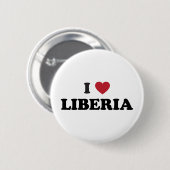 I Love Liberia Ronde Button 5,7 Cm (Voorkant /achterkant)