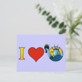 I Love Liberty Briefkaart (Staand voorkant)