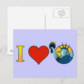 I Love Liberty Briefkaart (Voorkant / Achterkant)