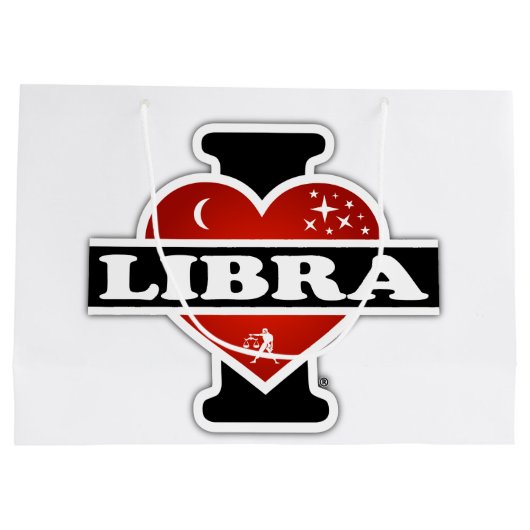 I Love Libra Large Cadeautasje (Achterkant)