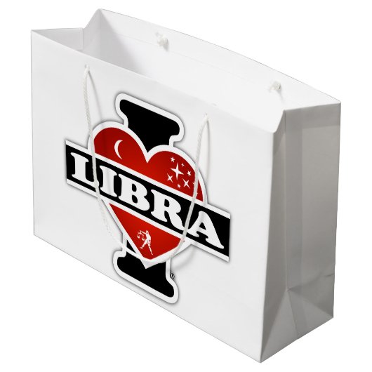 I Love Libra Large Cadeautasje (Achterkant Gekanteld)