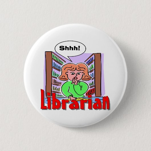 I Love Libraries Ronde Button 5,7 Cm (Voorkant)