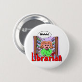 I Love Libraries Ronde Button 5,7 Cm (Voorkant /achterkant)