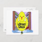 I Love Library Chicken Briefkaart (Voorkant / Achterkant)