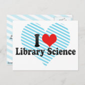 I Love Library Science Briefkaart (Voorkant / Achterkant)