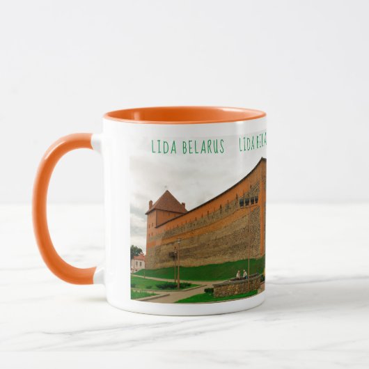 I Love Lida Belarus Architecture Castle Sketch Mok (Links)