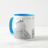 I Love Lida Belarus Architecture Castle Sketch Mok (Voorkant links)