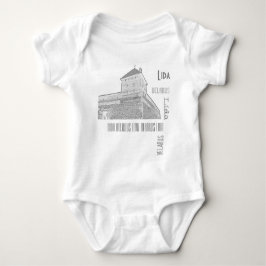 I Love Lida Belarus Architecture Castle Sketch Romper