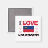 I Love Liechtenstein Magneet (Voorkant / Achterkant)