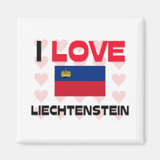 I Love Liechtenstein Magneet (Voorkant)