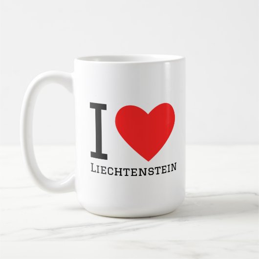 I love Liechtenstein square sticker Koffiemok (Links)