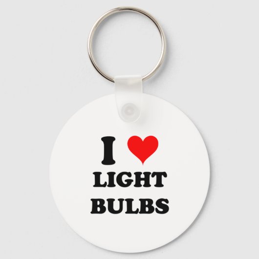 I Love Light Bulbs Sleutelhanger (Voorkant)