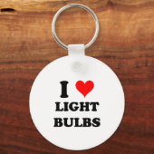 I Love Light Bulbs Sleutelhanger (Voorkant)